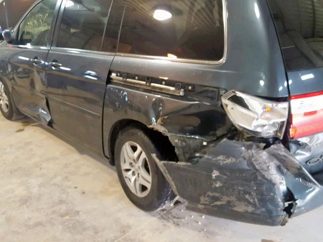 5FNRL38746B420808 - 2006 HONDA ODYSSEY EX GRAY photo 9