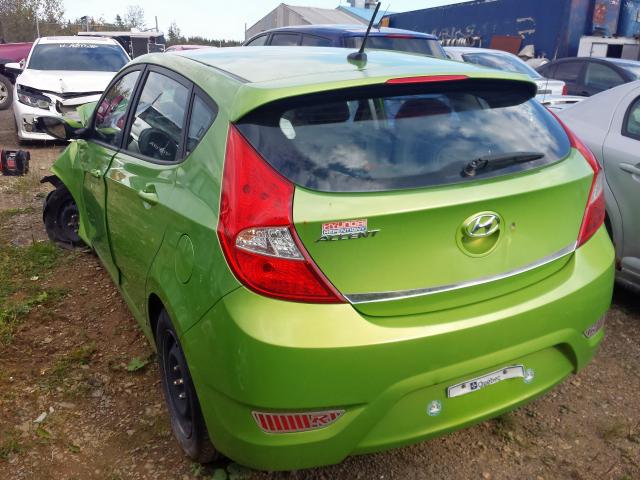 KMHCT5AE0CU033214 - 2012 HYUNDAI ACCENT GLS GREEN photo 3