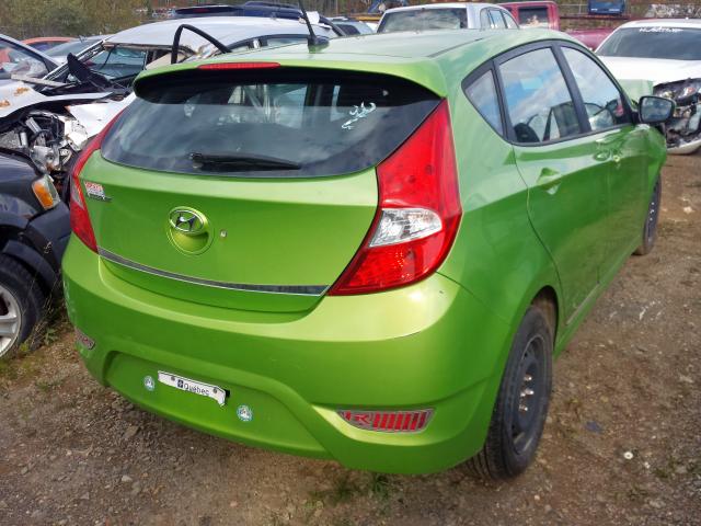 KMHCT5AE0CU033214 - 2012 HYUNDAI ACCENT GLS GREEN photo 4