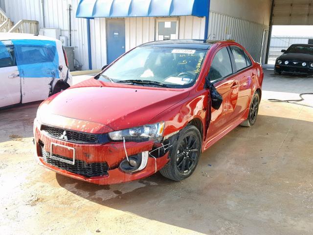 JA32U2FU5HU013106 - 2017 MITSUBISHI LANCER ES RED photo 2