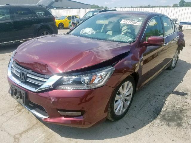 1HGCR2F81EA199283 - 2014 HONDA ACCORD EXL BURGUNDY photo 2