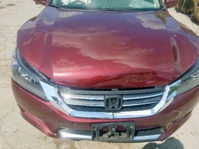 1HGCR2F81EA199283 - 2014 HONDA ACCORD EXL BURGUNDY photo 7