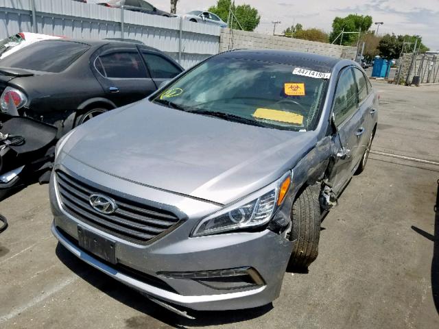 5NPE34AF1FH102460 - 2015 HYUNDAI SONATA SPO SILVER photo 2