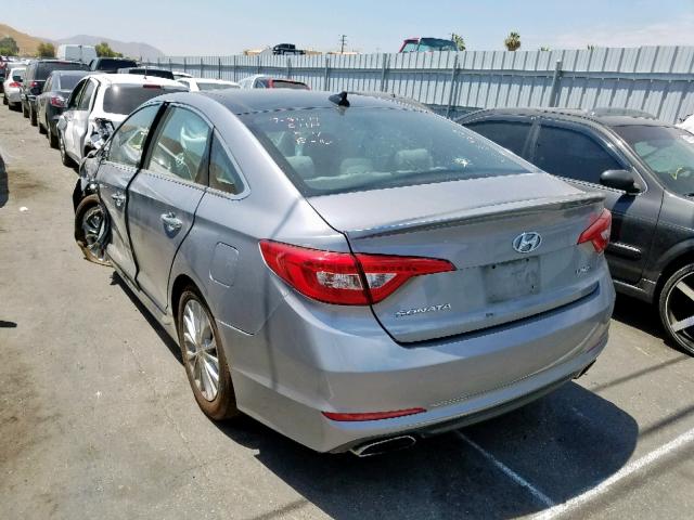 5NPE34AF1FH102460 - 2015 HYUNDAI SONATA SPO SILVER photo 3