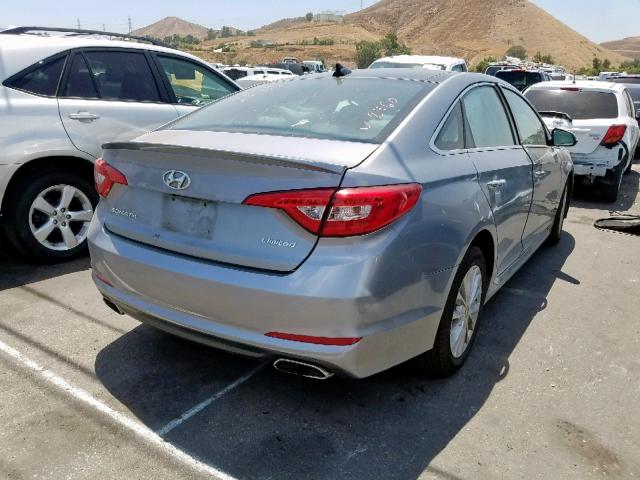 5NPE34AF1FH102460 - 2015 HYUNDAI SONATA SPO SILVER photo 4