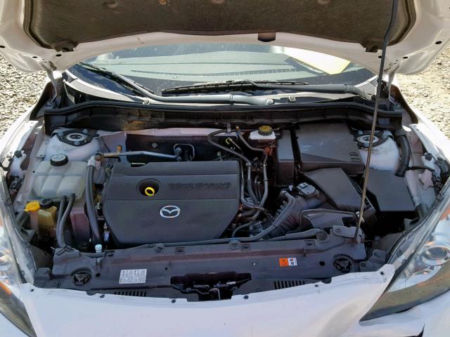 JM1BL1H62A1338316 - 2010 MAZDA 3 S WHITE photo 7