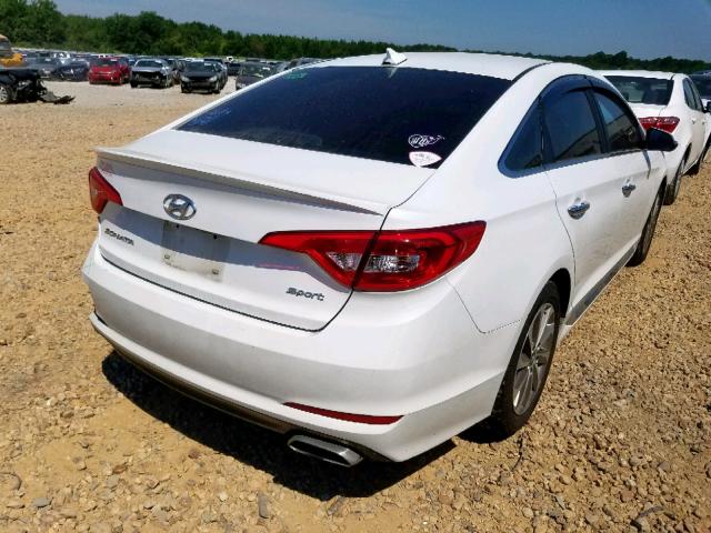 5NPE34AF7FH071070 - 2015 HYUNDAI SONATA SPO WHITE photo 4