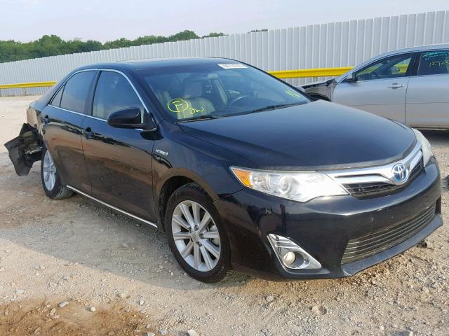 4T1BD1FK0CU035741 - 2012 TOYOTA CAMRY HYBR BLACK photo 1