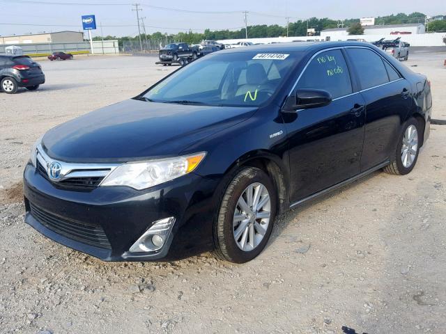 4T1BD1FK0CU035741 - 2012 TOYOTA CAMRY HYBR BLACK photo 2