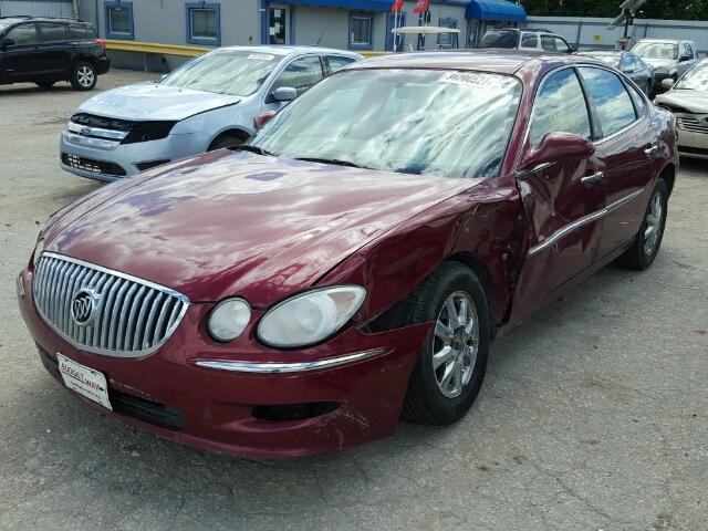 2G4WD582391124519 - 2009 BUICK LACROSSE C RED photo 2