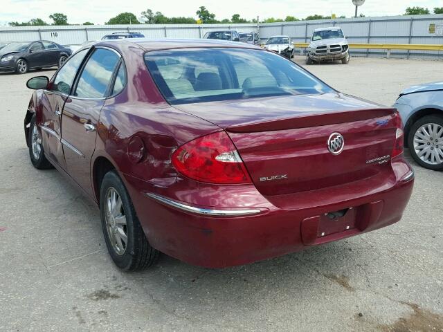 2G4WD582391124519 - 2009 BUICK LACROSSE C RED photo 3