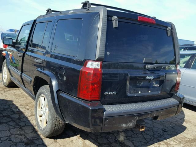 1J8HG48N76C275399 - 2006 JEEP COMMANDER BLACK photo 3