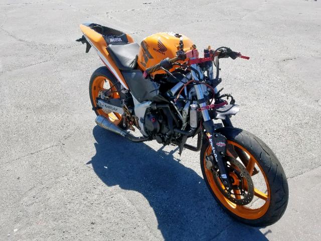 MLHMC4109D5301306 - 2013 HONDA CBR250 R ORANGE photo 1