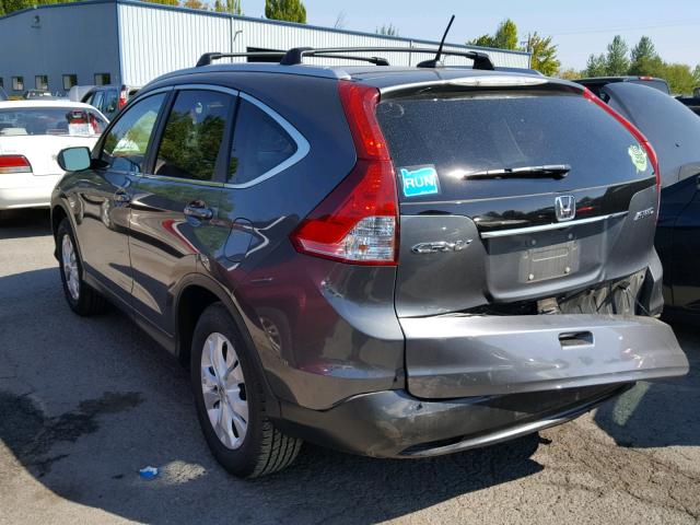 5J6RM4H79DL002915 - 2013 HONDA CR-V EXL GRAY photo 3