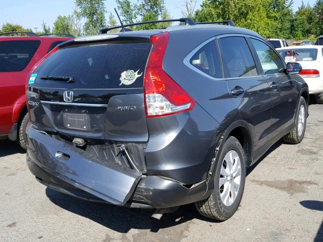 5J6RM4H79DL002915 - 2013 HONDA CR-V EXL GRAY photo 4