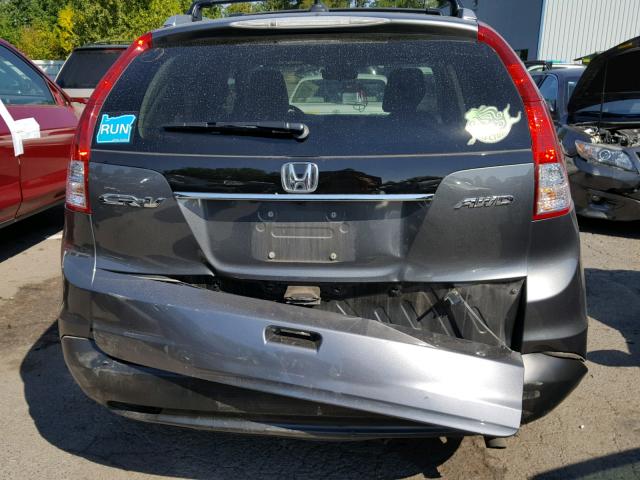 5J6RM4H79DL002915 - 2013 HONDA CR-V EXL GRAY photo 9