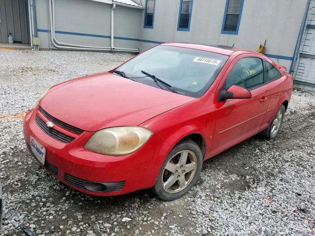 1G1AL18F267676601 - 2006 CHEVROLET COBALT LT RED photo 2