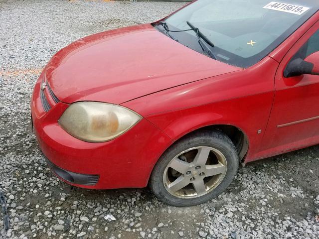 1G1AL18F267676601 - 2006 CHEVROLET COBALT LT RED photo 9