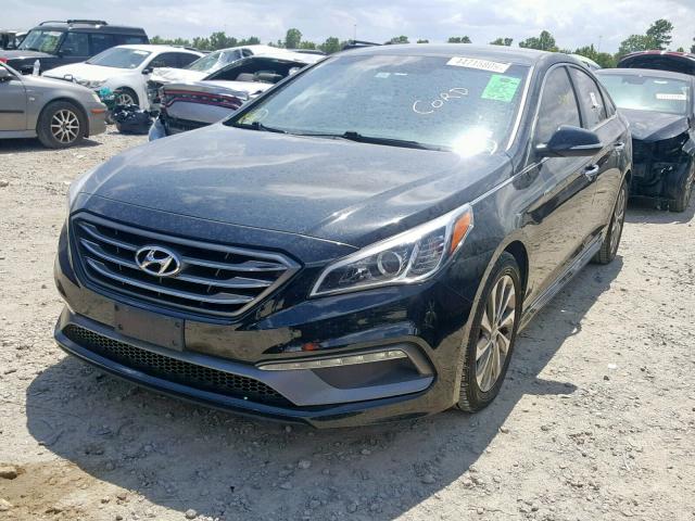 5NPE34AF2FH173165 - 2015 HYUNDAI SONATA SPO BLACK photo 2