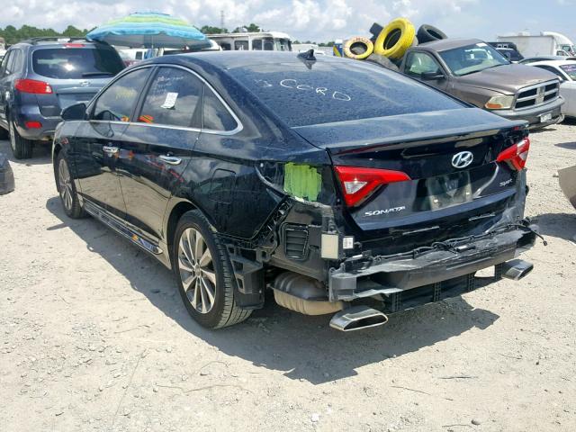 5NPE34AF2FH173165 - 2015 HYUNDAI SONATA SPO BLACK photo 3