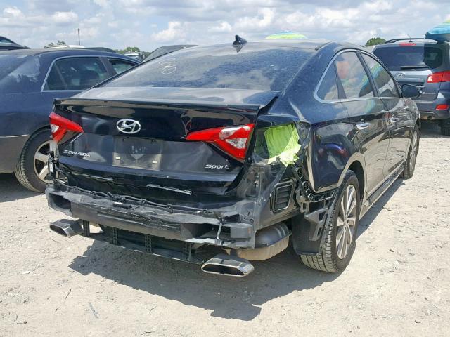 5NPE34AF2FH173165 - 2015 HYUNDAI SONATA SPO BLACK photo 4