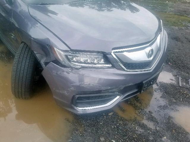 5J8TB4H31JL027884 - 2018 ACURA RDX GRAY photo 9