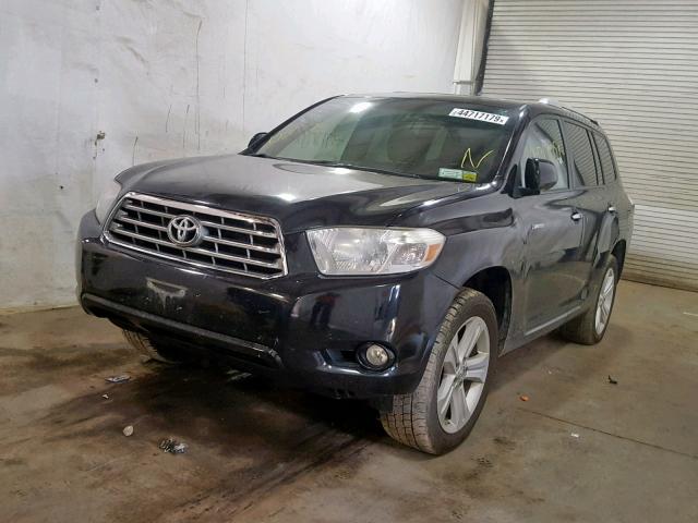 5TDDK3EH2AS030689 - 2010 TOYOTA HIGHLANDER BLACK photo 2