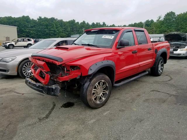 1D7HW48N76S504248 - 2006 DODGE DAKOTA QUA RED photo 2