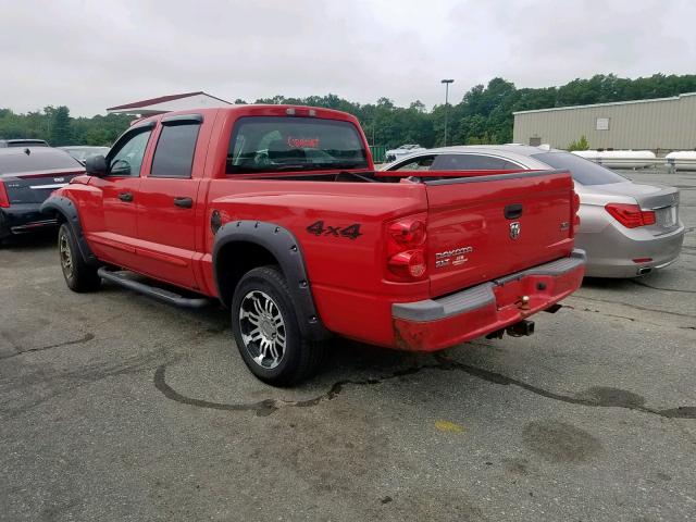 1D7HW48N76S504248 - 2006 DODGE DAKOTA QUA RED photo 3