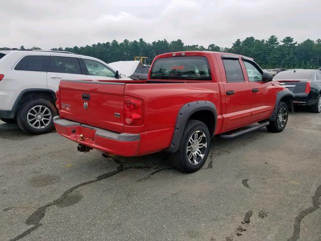 1D7HW48N76S504248 - 2006 DODGE DAKOTA QUA RED photo 4