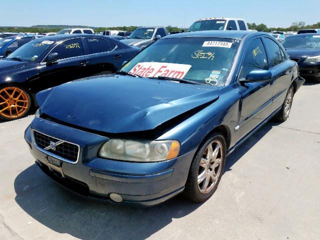 YV1RS592862520375 - 2006 VOLVO S60 2.5T BLUE photo 2