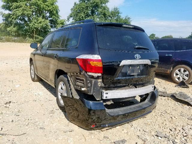 JTEZK3EH4A2096931 - 2010 TOYOTA HIGHLANDER BLACK photo 3