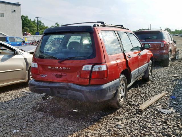 JF1SF635X1H738110 - 2001 SUBARU FORESTER L RED photo 4