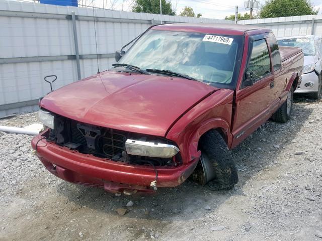 1GCDT19WX18133986 - 2001 CHEVROLET S TRUCK S1 RED photo 2