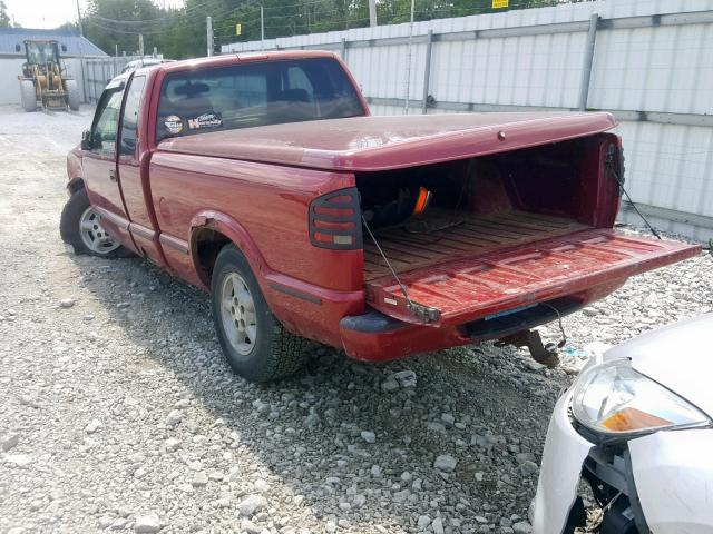 1GCDT19WX18133986 - 2001 CHEVROLET S TRUCK S1 RED photo 3