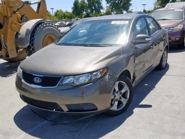 KNAFU4A24A5287754 - 2010 KIA FORTE EX BROWN photo 2