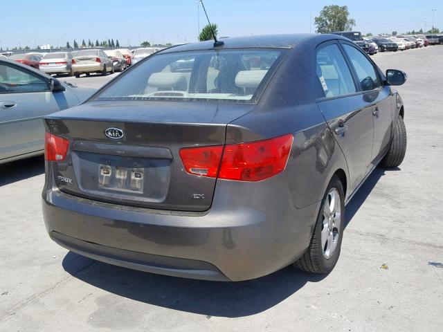 KNAFU4A24A5287754 - 2010 KIA FORTE EX BROWN photo 4