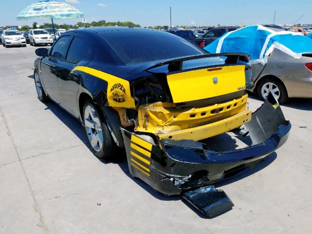 2B3LA73W77H627224 - 2007 DODGE CHARGER SR BLACK photo 3