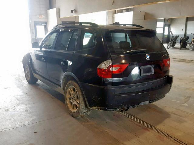 WBXPA73494WB23677 - 2004 BMW X3 2.5I BLACK photo 3