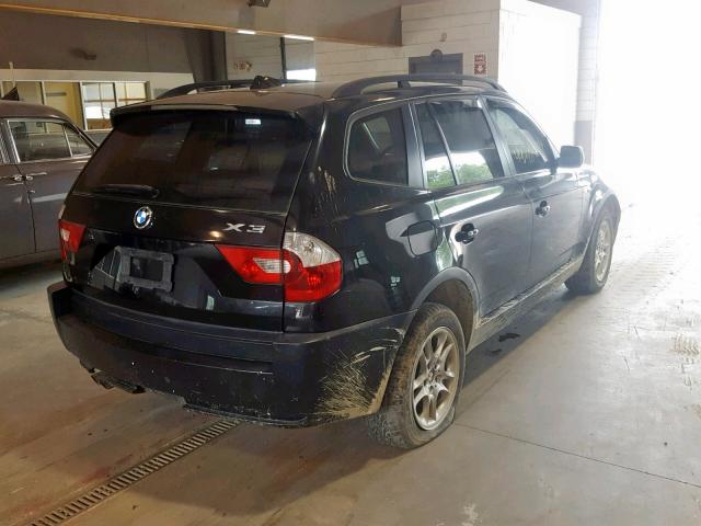 WBXPA73494WB23677 - 2004 BMW X3 2.5I BLACK photo 4