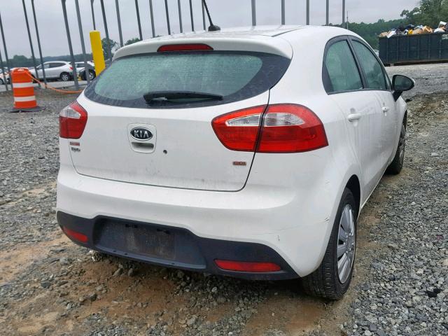 KNADM5A36C6067857 - 2012 KIA RIO LX WHITE photo 4