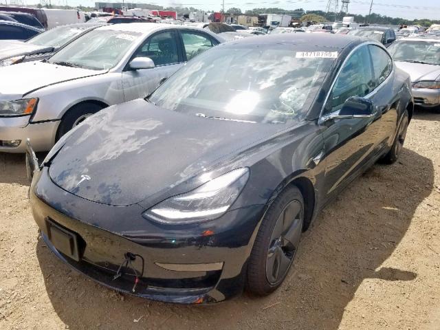 5YJ3E1EB1JF182051 - 2018 TESLA MODEL 3 BLACK photo 2