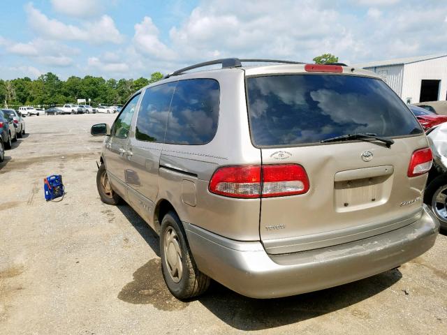 4T3ZF13C43U519148 - 2003 TOYOTA SIENNA LE BROWN photo 3