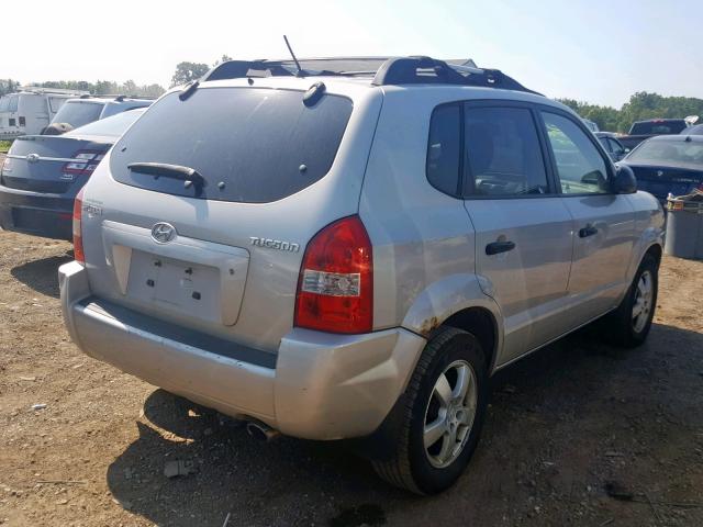 KM8JM12B66U478840 - 2006 HYUNDAI TUCSON GL SILVER photo 4