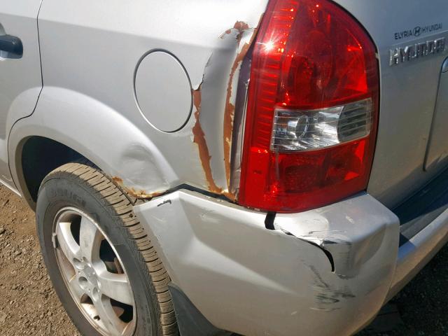 KM8JM12B66U478840 - 2006 HYUNDAI TUCSON GL SILVER photo 9