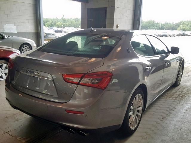 ZAM57XSA1E1089364 - 2014 MASERATI GHIBLI GRAY photo 4