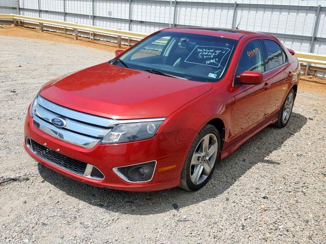 3FAHP0KC9AR348280 - 2010 FORD FUSION SPO RED photo 2