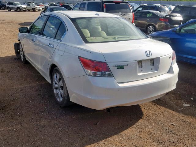 1HGCP36809A003531 - 2009 HONDA ACCORD EXL WHITE photo 3