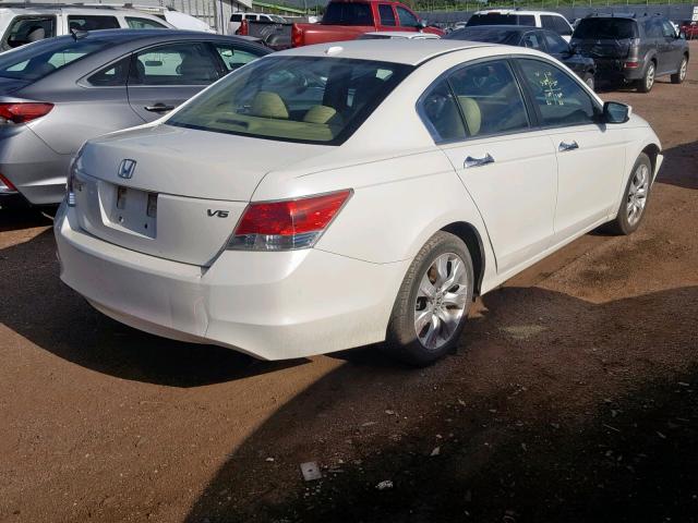 1HGCP36809A003531 - 2009 HONDA ACCORD EXL WHITE photo 4