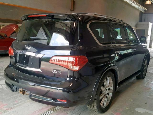 JN8AZ2NC5B9300788 - 2011 INFINITI QX56 BLACK photo 4